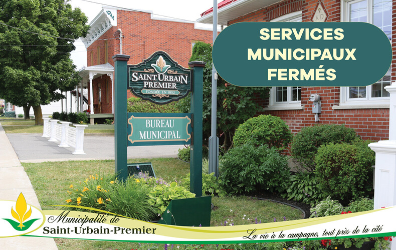 Horaire des services municipaux